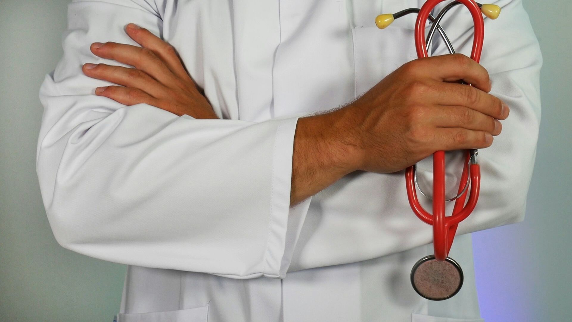 Doctor completing paperwork